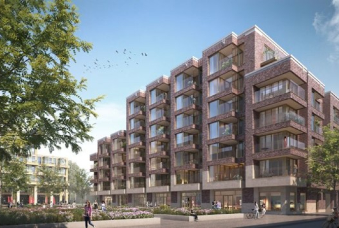 Artist impression appartementencomplex SUD in Amsterdam