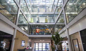 Binnenkant kantoorgebouw plan T in Tilburg